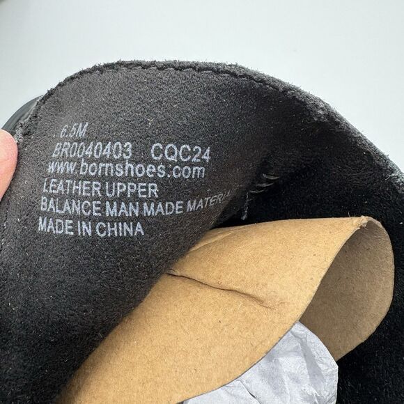 Born Women's Kati Block Heel Leather Boot Black Women’s 6.5 Biker Outdoor - Picture 9 of 10